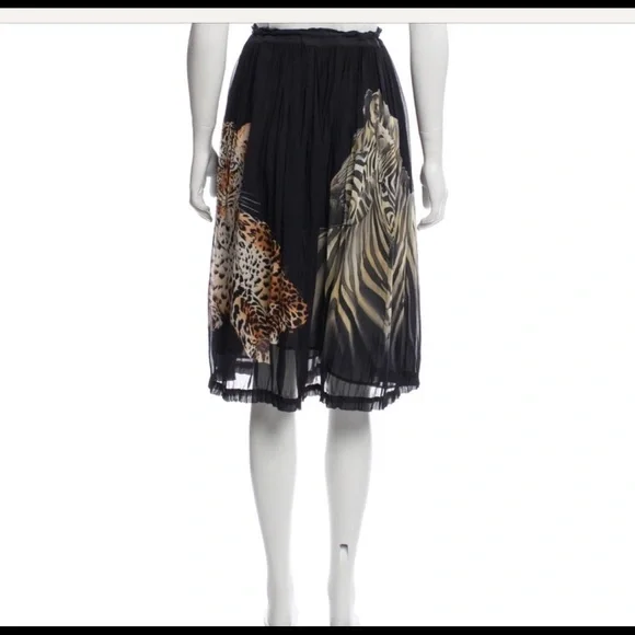 Etro Black Ruched Knee-Length Cocktail Skirt - Picture 2 of 7